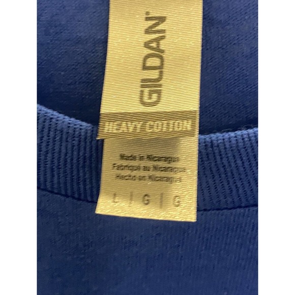 Disc Golf Double Basket Shirt Double Sided L Graphic T-Shirt Gildan Royal Blue - Picture 11 of 12